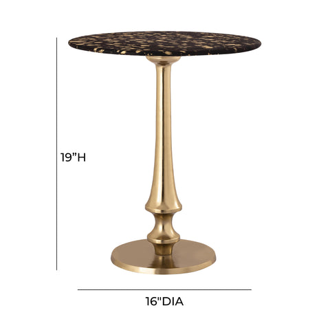 Apollonia Goathide Side Table