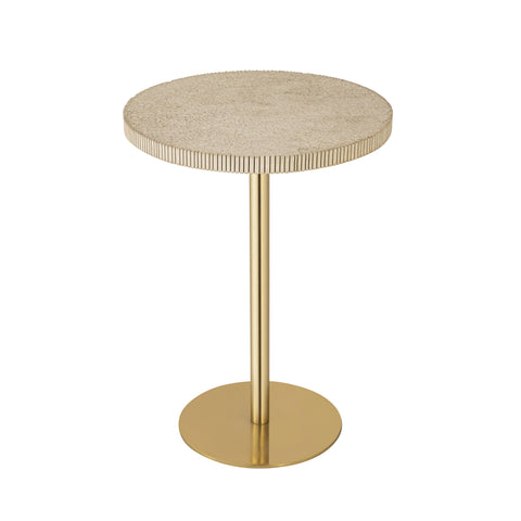Oddy Gold Stone Side Table