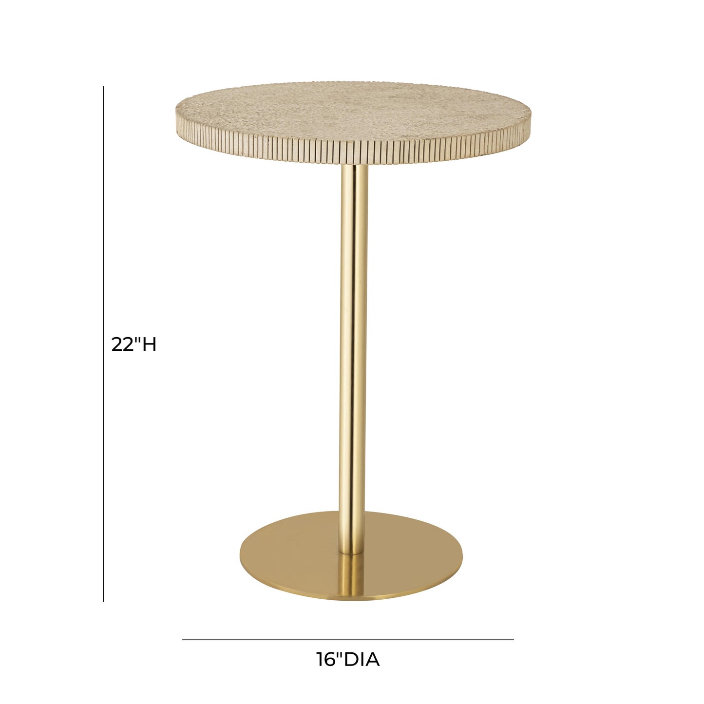 oddy gold stone side table