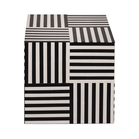 Margaux Como Black and White Side Table - image 3
