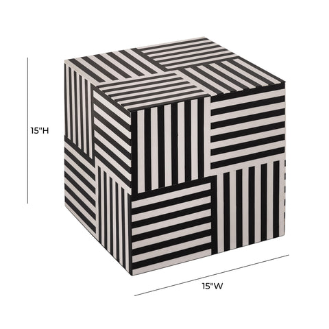 Margaux Como Black and White Side Table - image 6