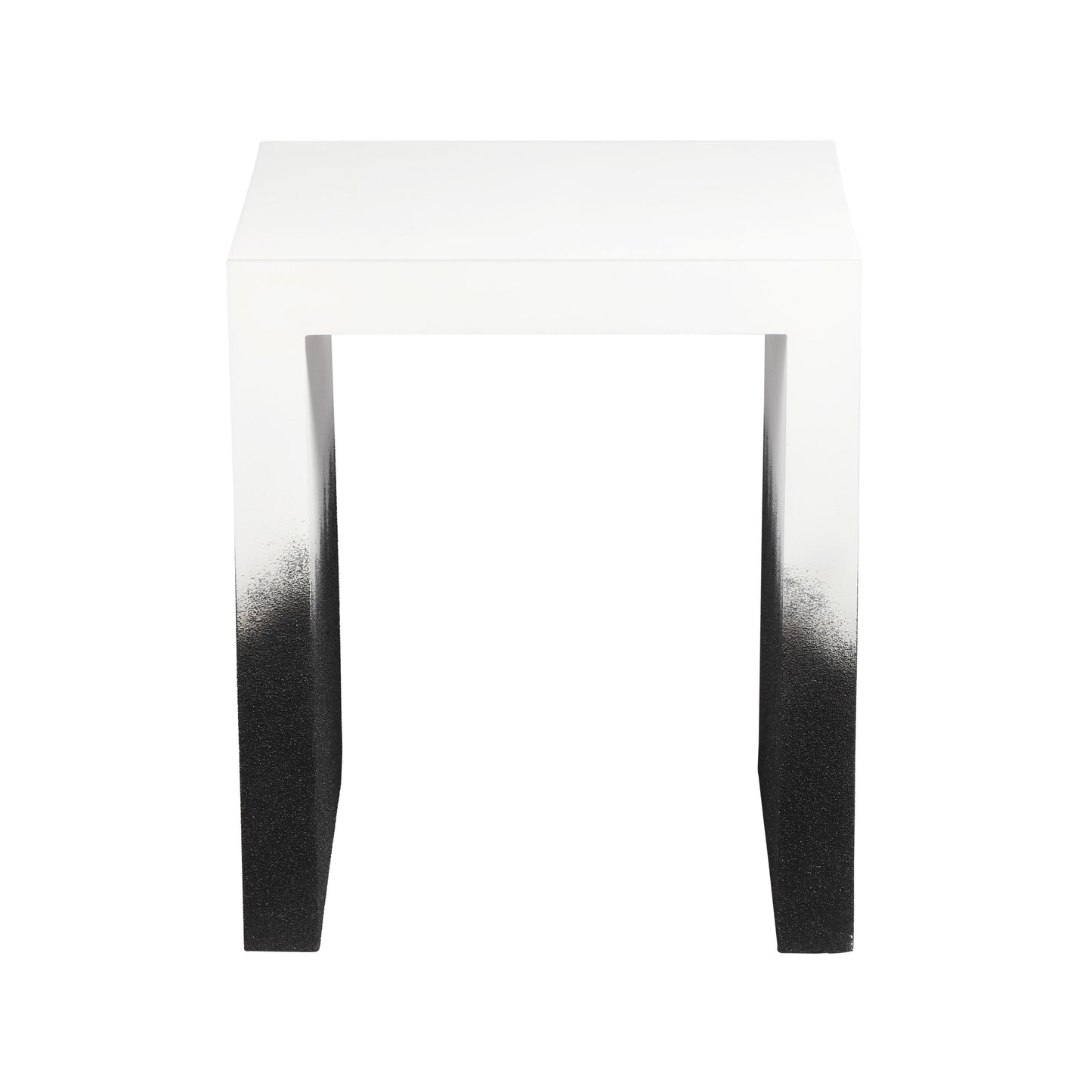 akiba black and white end table