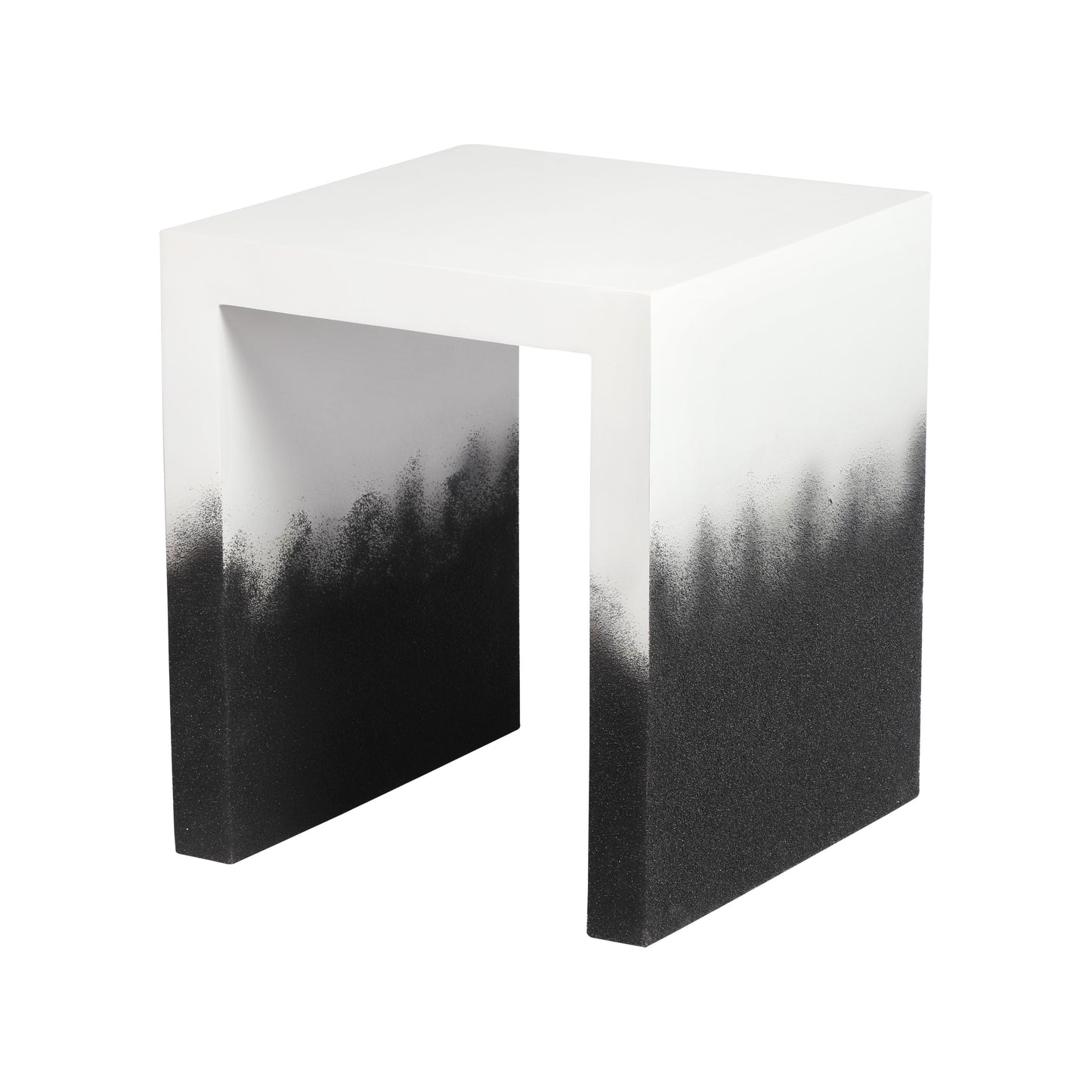 akiba black and white end table