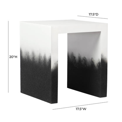 Akiba Black and White End Table