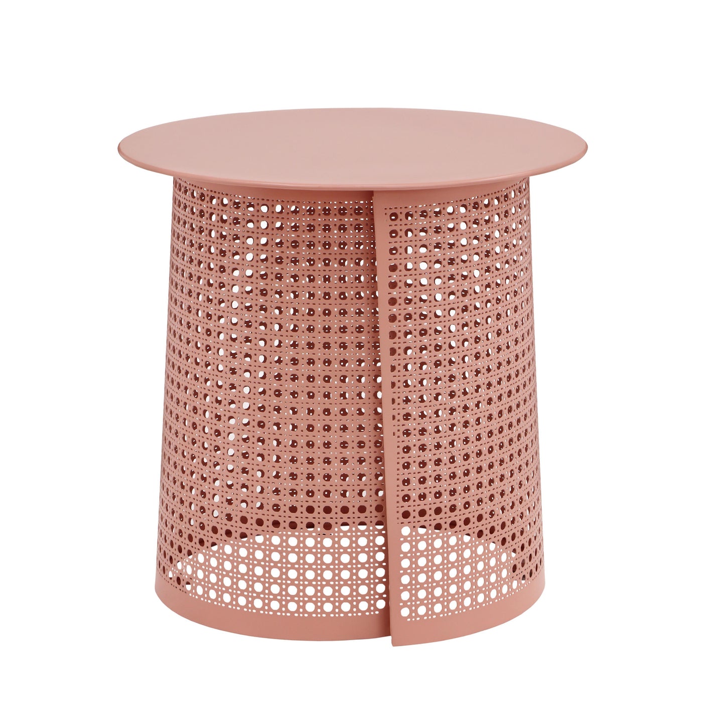 romp coral pink side table