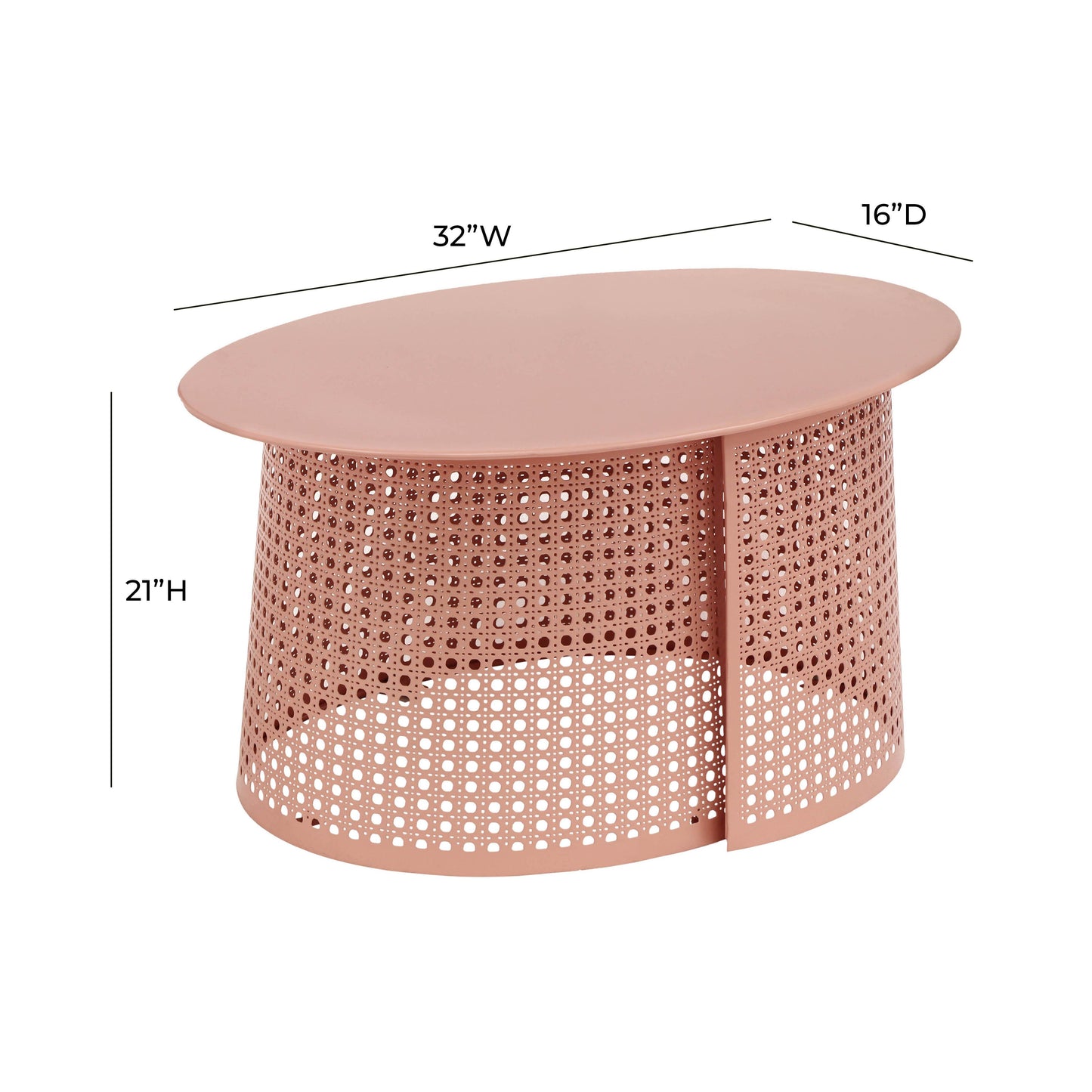 romp coral pink coffee table