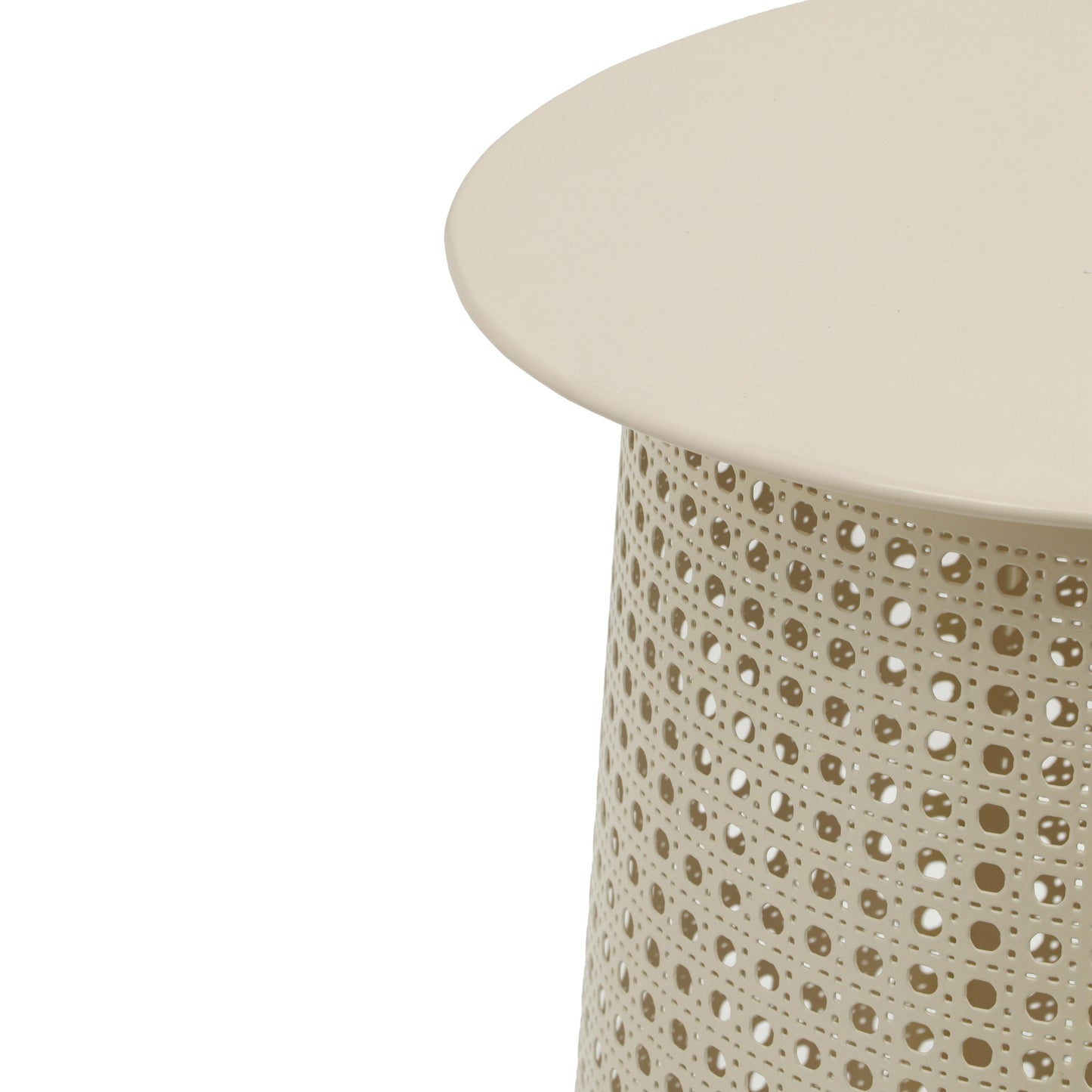 romp eggnog cream side table