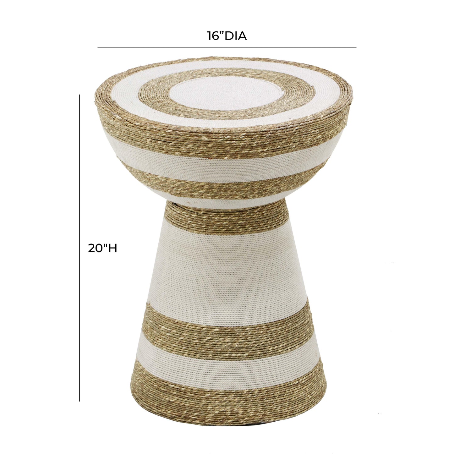 yara striped side table