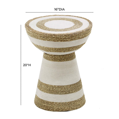 Yara Striped Side Table