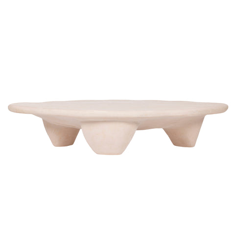 Valentina Bellamy 57" Nude Faux Stone Coffee Table - image 3