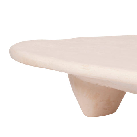 Valentina Bellamy 57" Nude Faux Stone Coffee Table - image 4