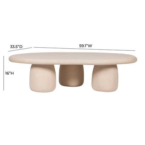 Delphine Savoy 59" Cream Coffee Table - image 7