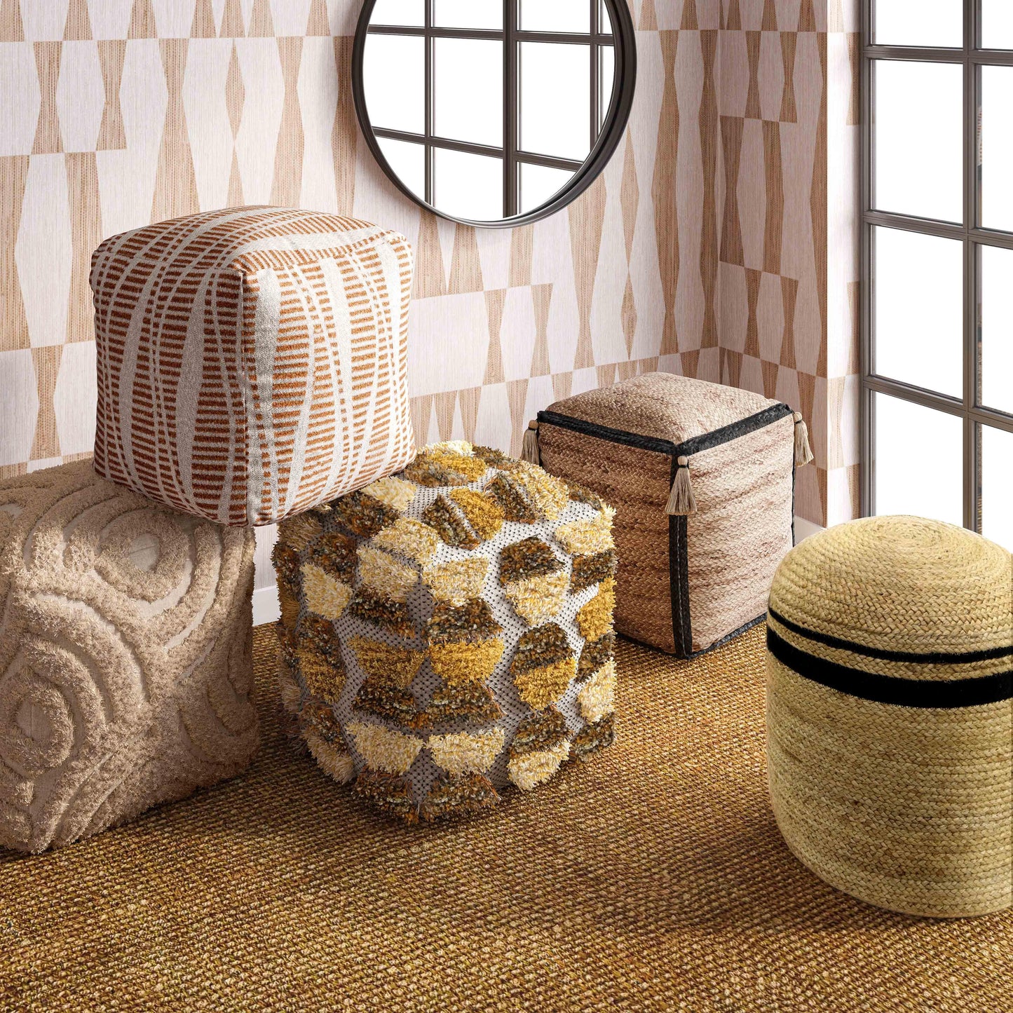 bovey knitted pouf