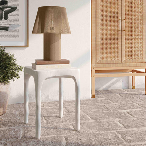 Colette StClair Cream Textured Side Table - image 2