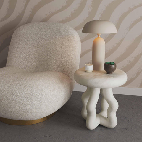Margaux Montrose Cream Textured Side Table - image 2