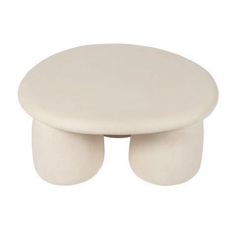 Delphine Savoy 34" Cream Round Coffee Table - image 3