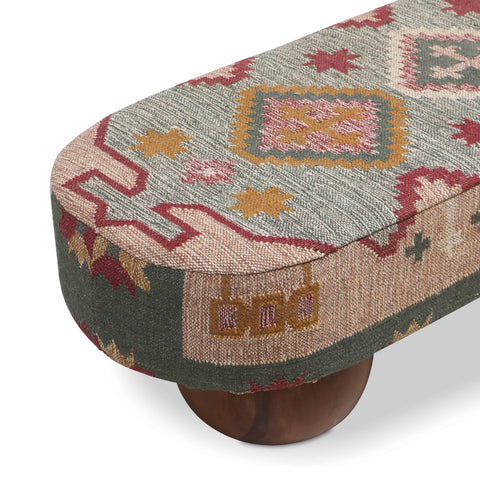 Alessia Siena 53" Textured Wool Upholstered Bench - image 4