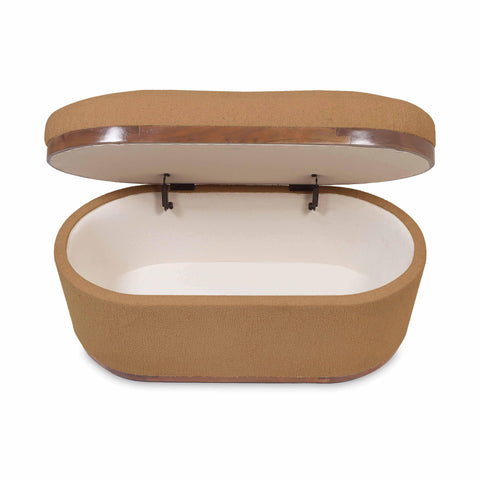 Odette Provence 41" Boucle Oval Storage Ottoman - image 7