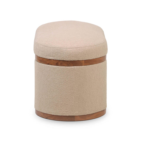 Odette Provence 41" Boucle Oval Storage Ottoman - image 6