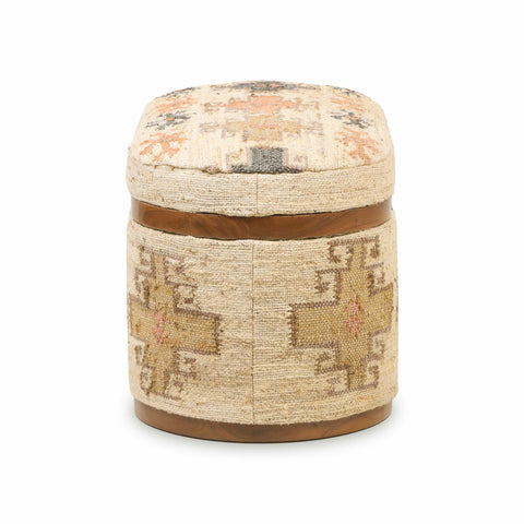 Odette Provence 41" Cotton Oval Storage Ottoman - image 6