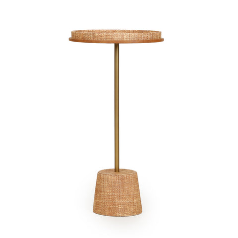 Ines Siena Natural Raffia Contract-Grade Side Table - image 3