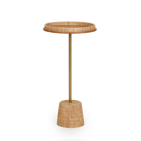 Ines Siena Natural Raffia Contract-Grade Side Table - image 4