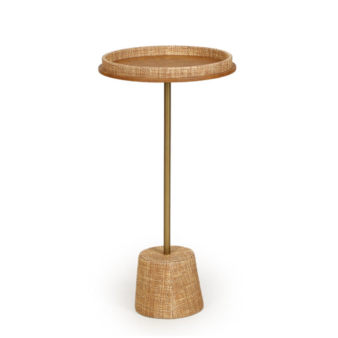 Ines Siena Natural Raffia Contract-Grade Side Table - image 5