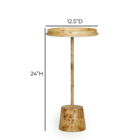 Giselle Devereux Natural Burl Contract-Grade Side Table - image 7