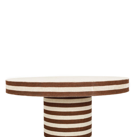 Isabelle Montrose 30" Natural Striped Cotton Jute Contract-Grade Coffee Table - image 4