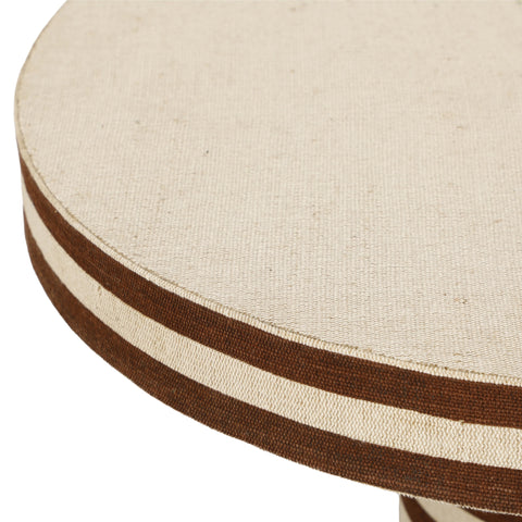 Isabelle Montrose 30" Natural Striped Cotton Jute Contract-Grade Coffee Table - image 6