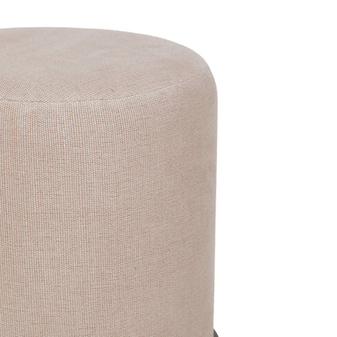 Beatrice Como Burl and Saddle Brown Cotton Jute Contract-Grade Accent Stool - image 4