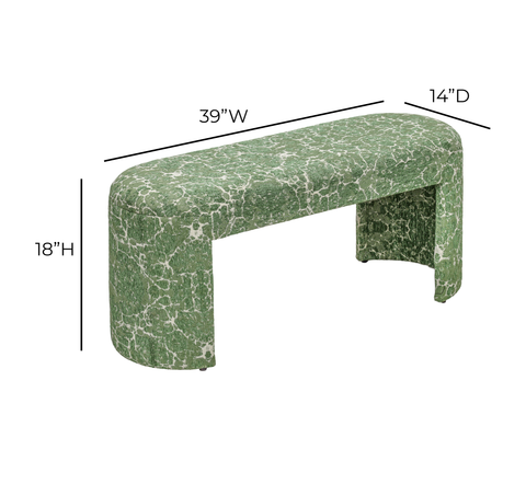 Sabine Laurent 39" Rounded Upholstered Bench - image 5