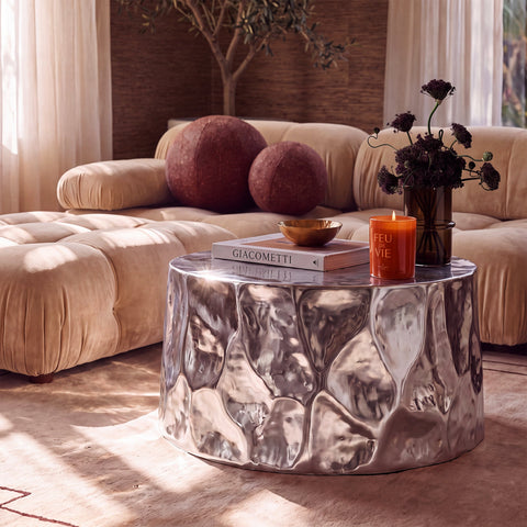 Juliette Garda 34" Chrome Coffee Table - image 3