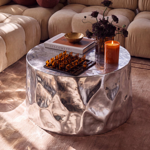 Juliette Garda 34" Chrome Coffee Table - image 2