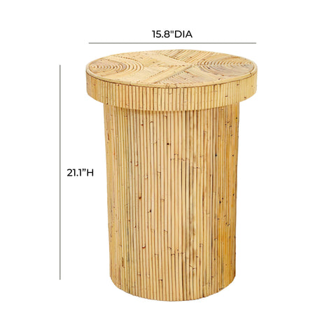 Aloe Rattan Side Table