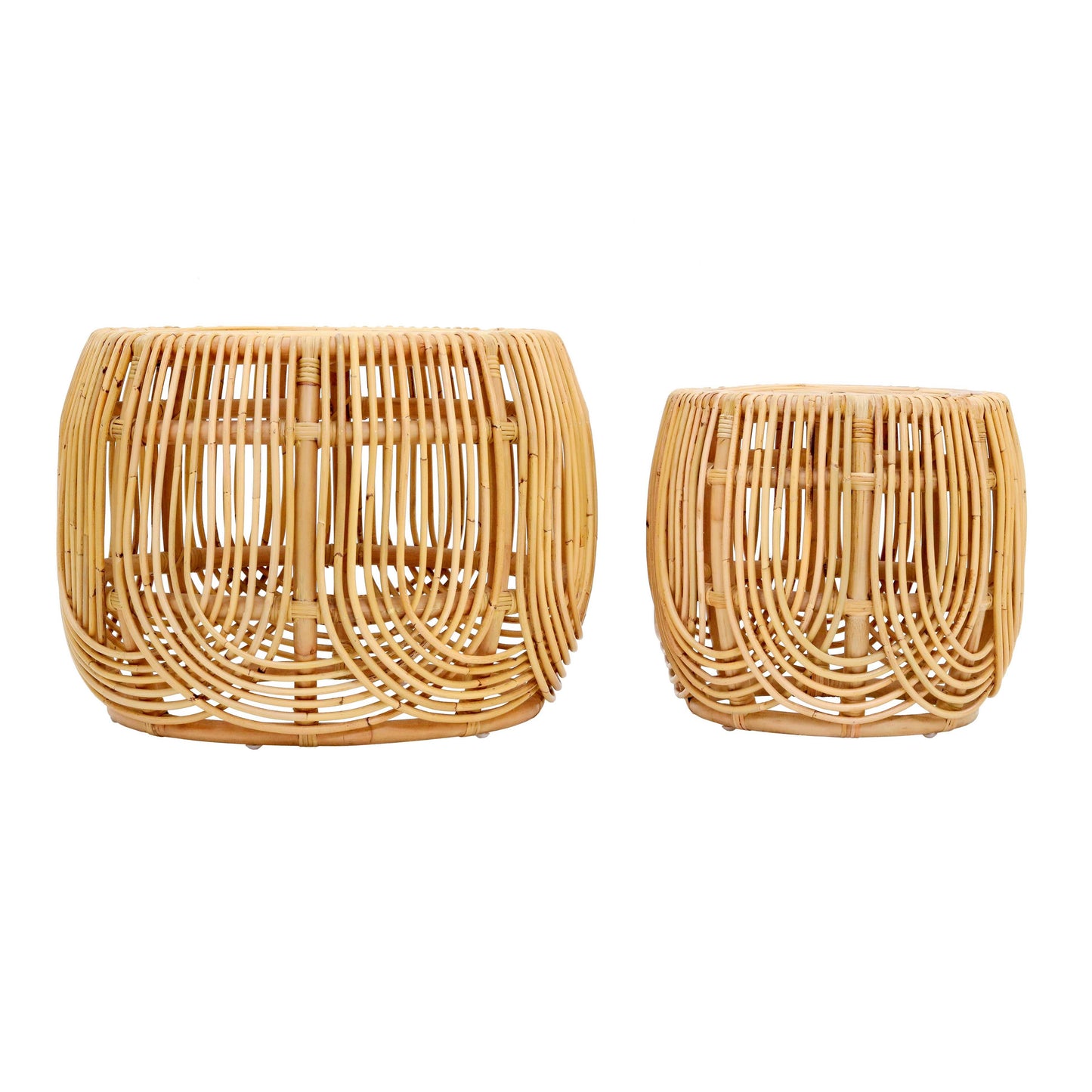 emilia rattan nesting tables