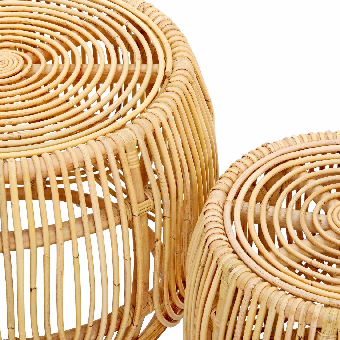 emilia rattan nesting tables