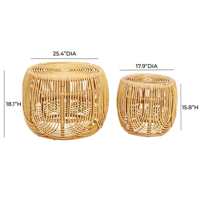 Emilia Rattan Nesting Tables