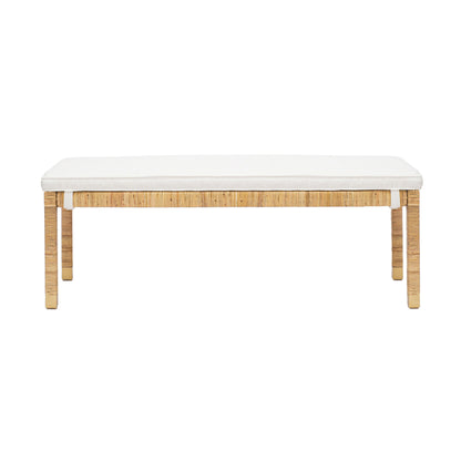 Collins Natural Woven Rattan Bench