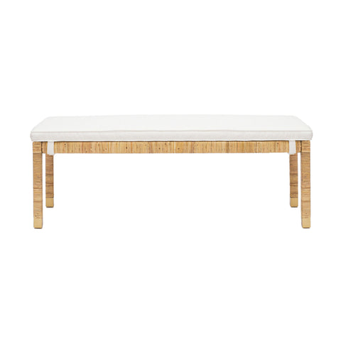 Collins Natural Woven Rattan Bench