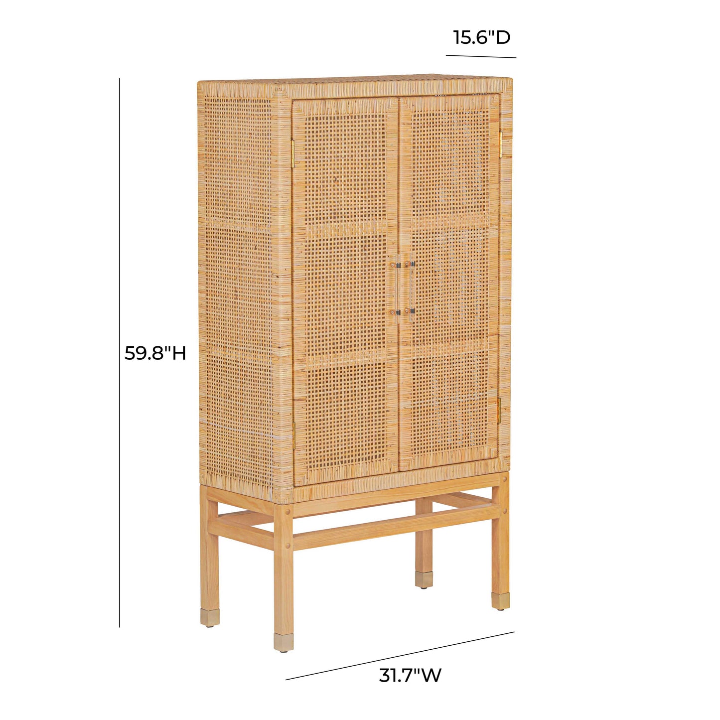 collins natural woven rattan cabinet