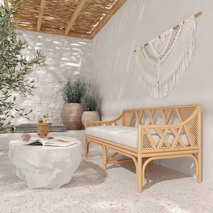 Bounce Natural Rattan Bench