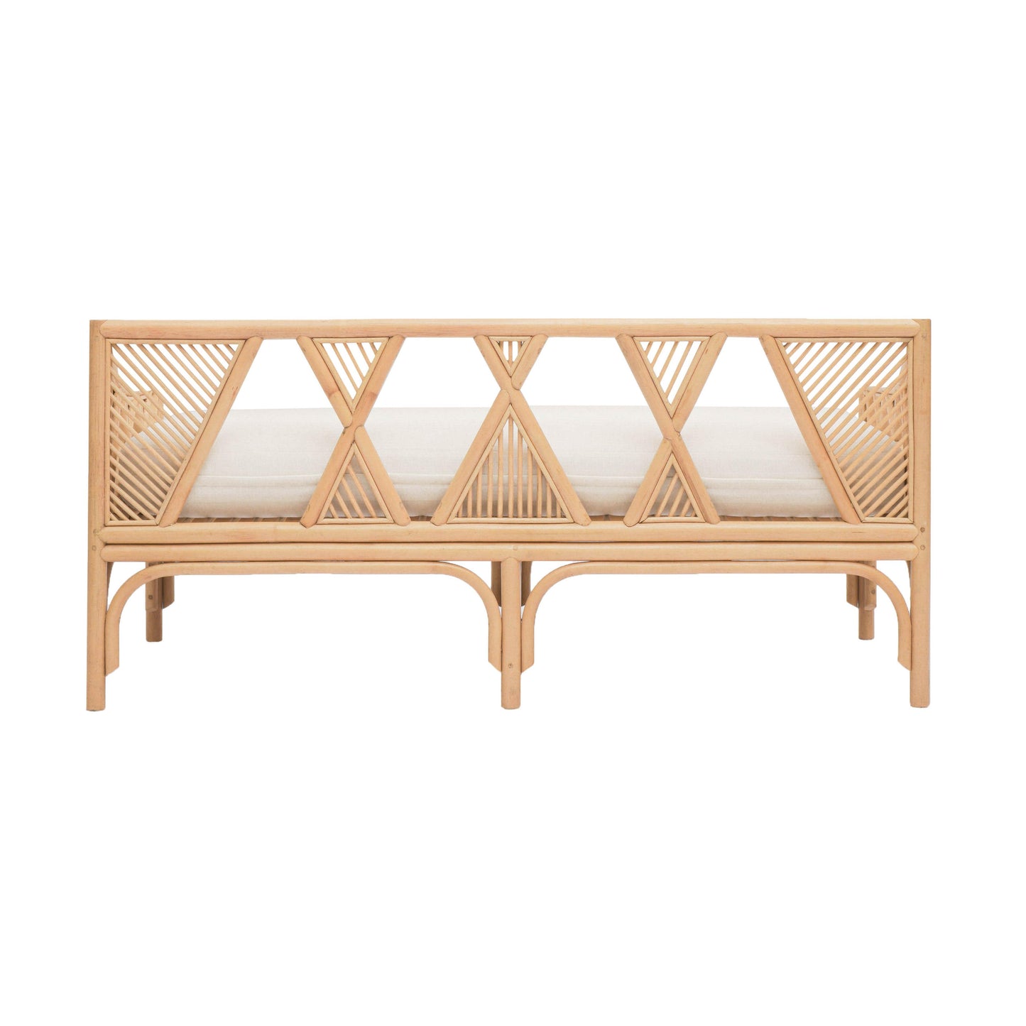 bounce natural rattan bench