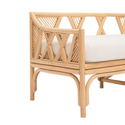 Bounce Natural Rattan Bench