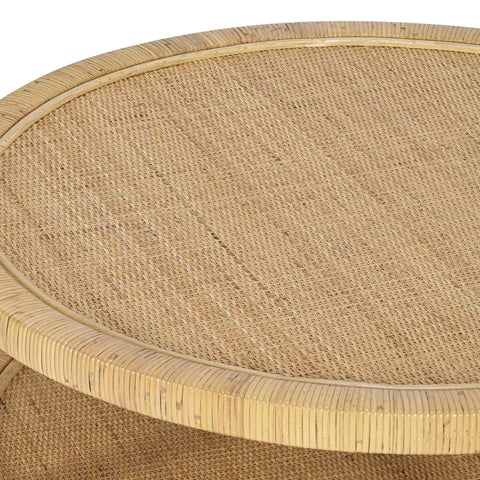 Arielle Bellamy 33" Natural Rattan Round Coffee Table - image 8