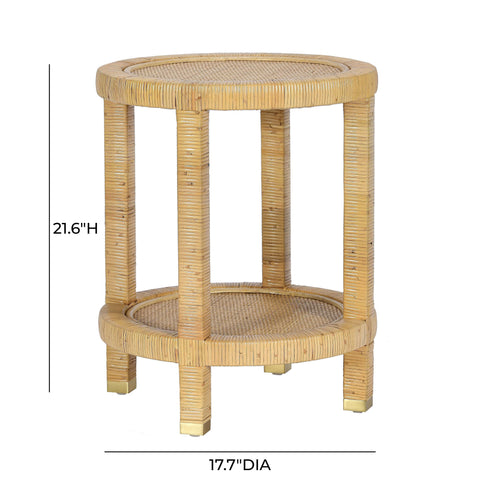 Arielle Bellamy Natural Rattan Side Table - image 6