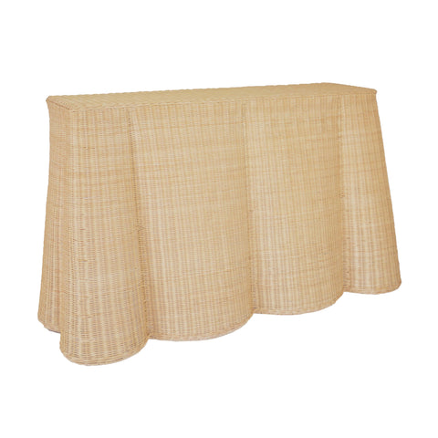 Aurelia Fontaine 55" Natural Rattan Console Table - image 2