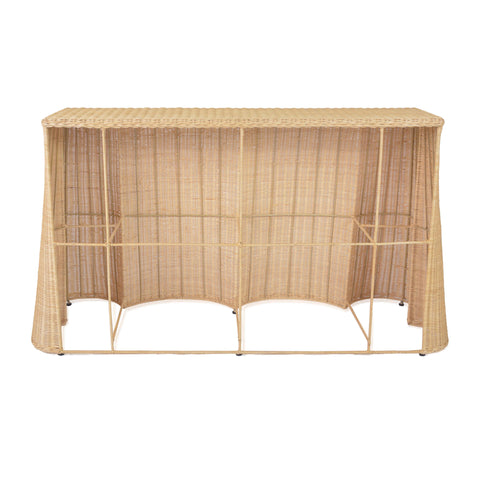 Aurelia Fontaine 55" Natural Rattan Console Table - image 4