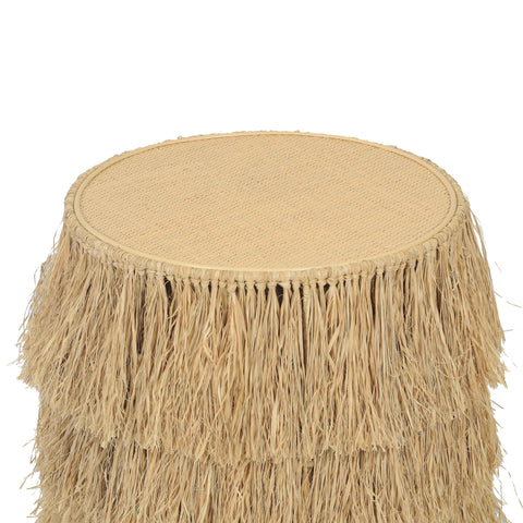 Colette Montrose Natural Rattan Round End Table - image 4