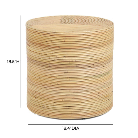 Margaux Navarre Natural Rattan Arch Side Table - image 7